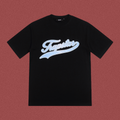 Trapstar Italic Script Gradient Logo Tee - Black/Light Blue